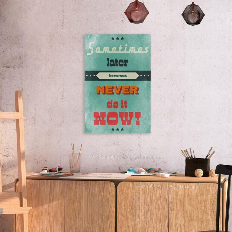 Schilderij - Do It Now! (1 Part) Vertical