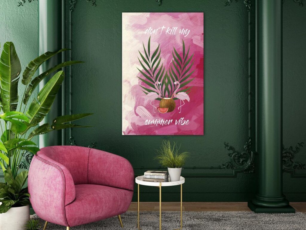 Schilderij - Don't Kill My Summer Vibe (1 Part) Vertical