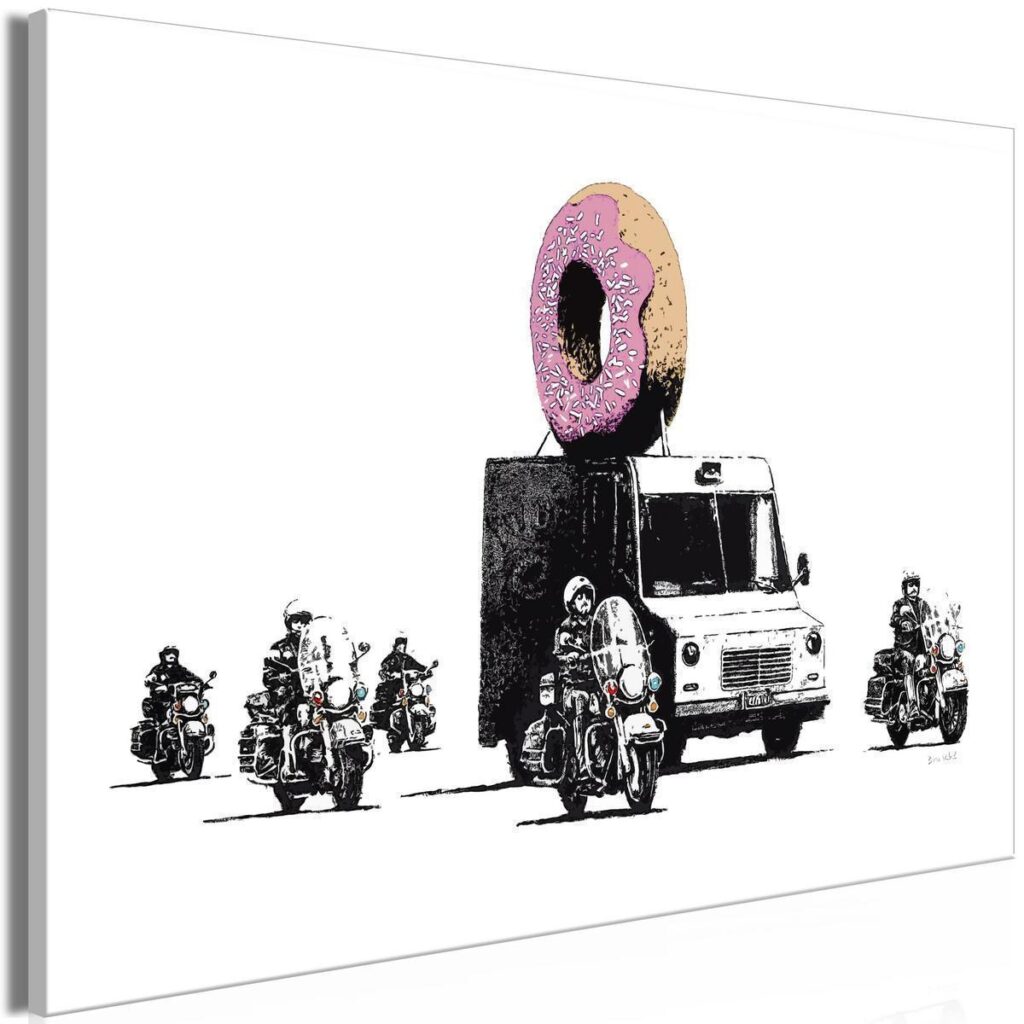 Schilderij - Donut Police (1 Part) Wide - Afbeelding 2