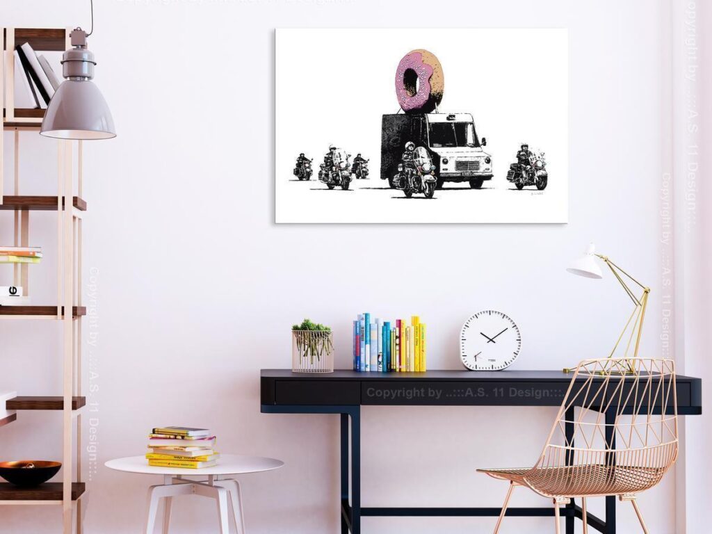Schilderij - Donut Police (1 Part) Wide