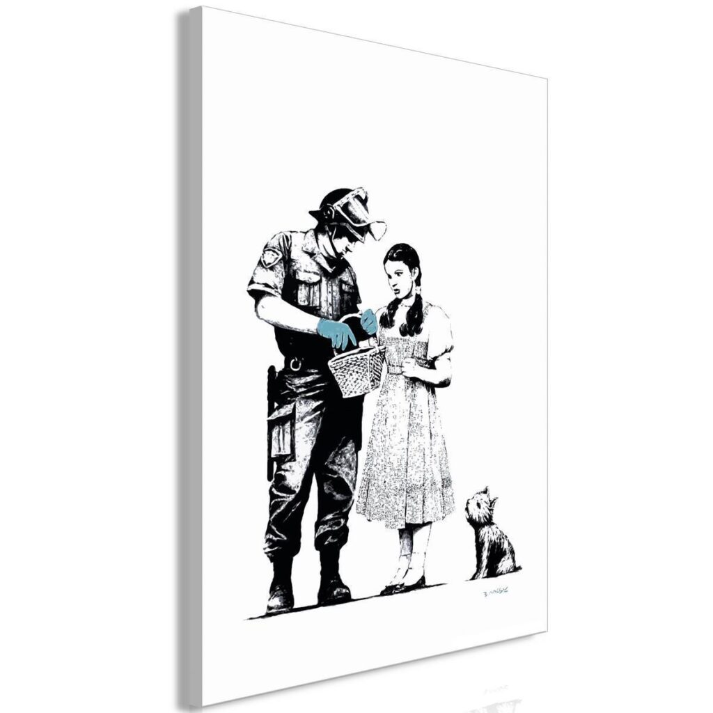 Schilderij - Dorothy and Policeman (1 Part) Vertical - Afbeelding 2