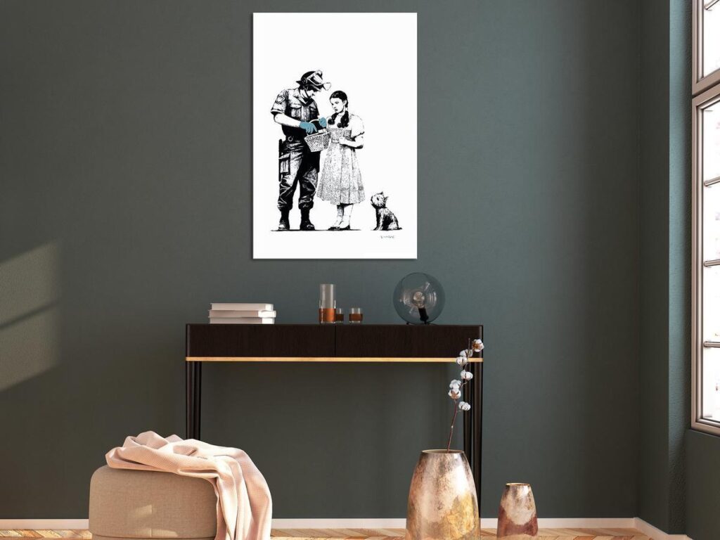 Schilderij - Dorothy and Policeman (1 Part) Vertical