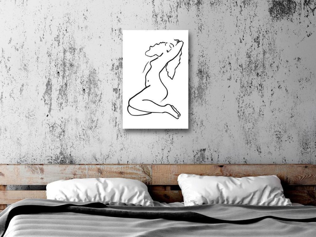 Schilderij - Dreamy Lady (1 Part) Vertical