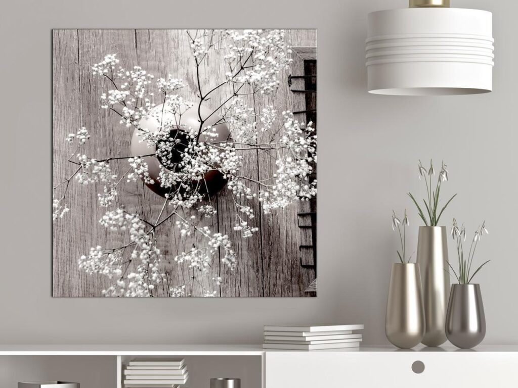Schilderij - Dried Flowers (1 Part) Square