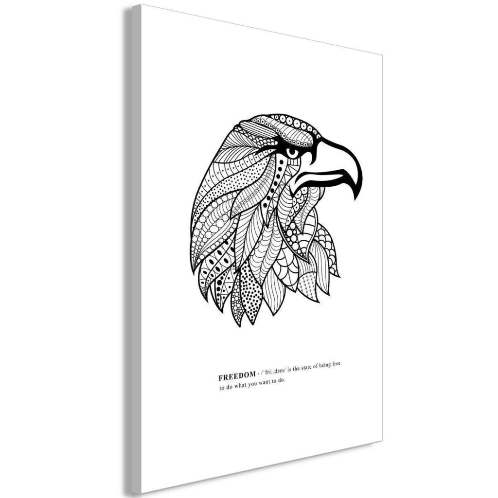 Schilderij - Eagle of Freedom (1 Part) Vertical - Afbeelding 2
