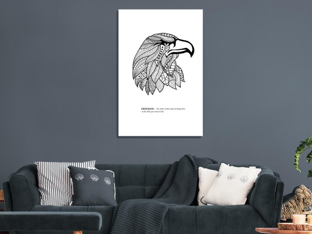 Schilderij - Eagle of Freedom (1 Part) Vertical