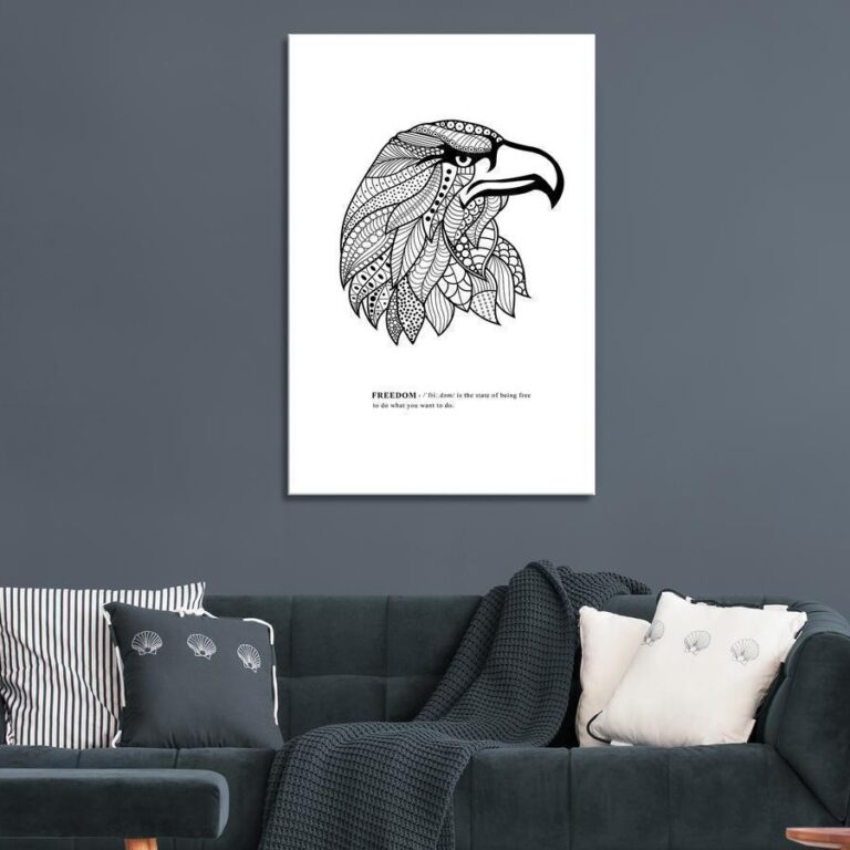 Schilderij - Eagle of Freedom (1 Part) Vertical