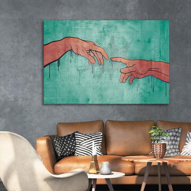 Schilderij - Electrifying Touch (1 Part) Wide