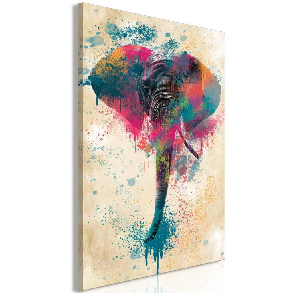 Schilderij - Elephant Trunk (1 Part) Vertical - Afbeelding 2