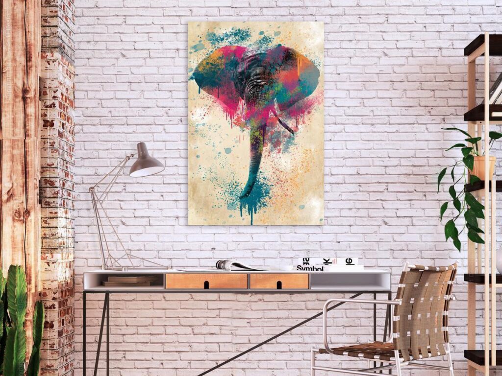 Schilderij - Elephant Trunk (1 Part) Vertical