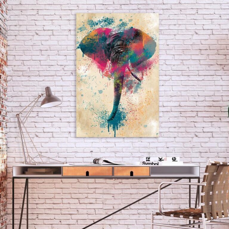 Schilderij - Elephant Trunk (1 Part) Vertical