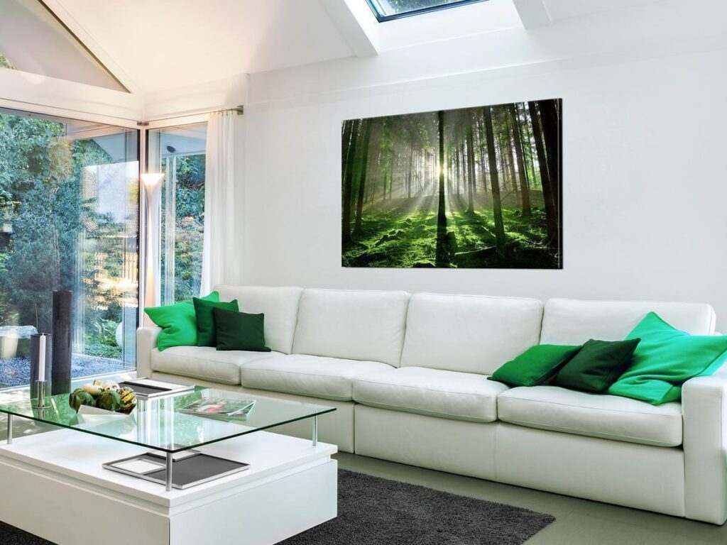Schilderij - Emerald Forest II - Afbeelding 2