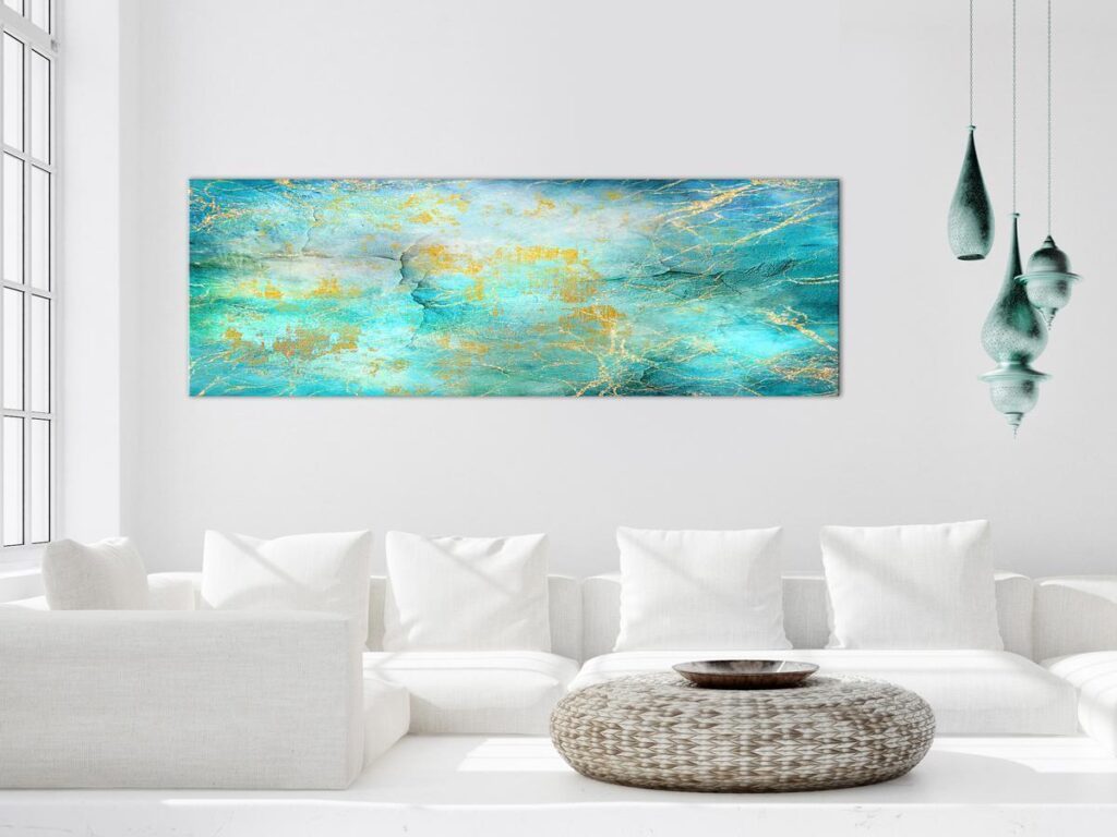Schilderij - Emerald Ocean (1 Part) Narrow