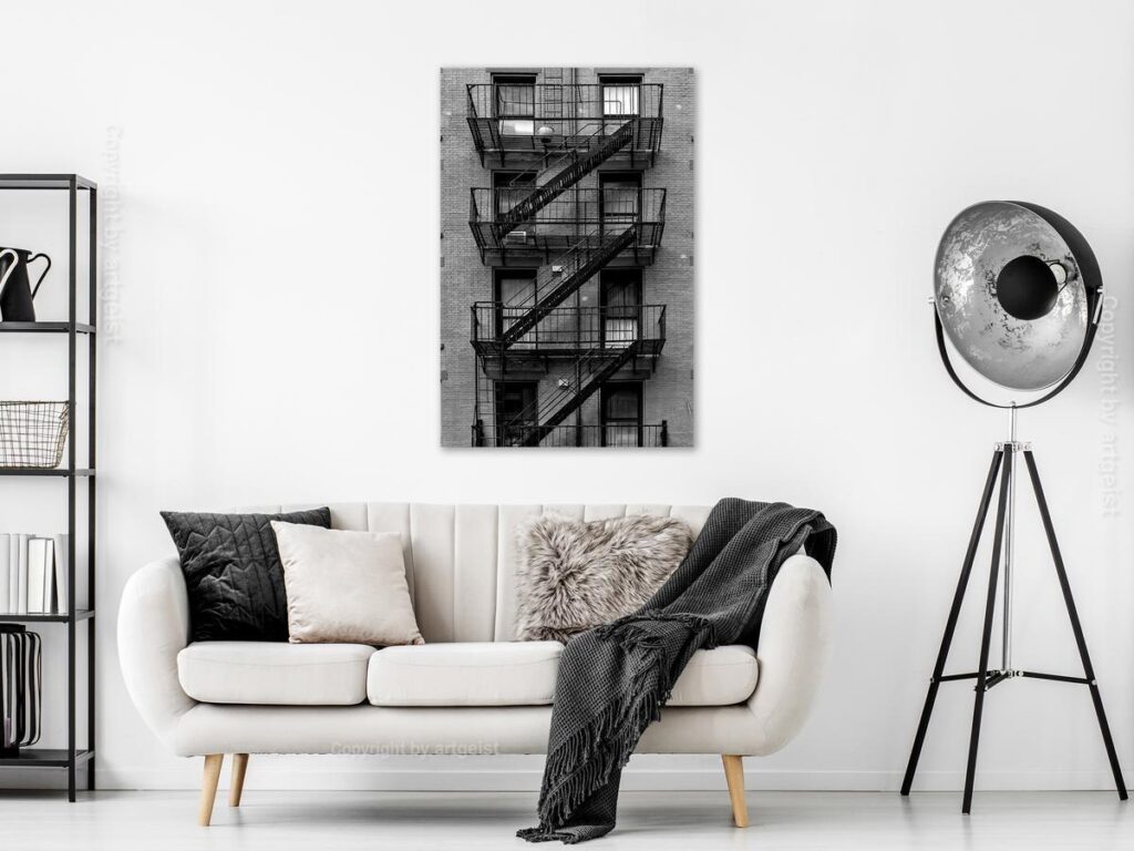 Schilderij - Emergency Exit (1 Part) Vertical