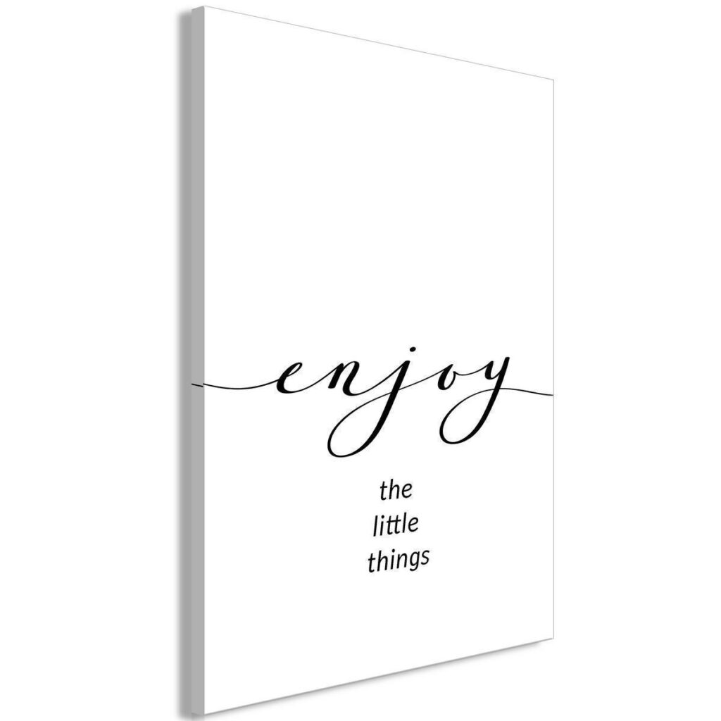 Schilderij - Enjoy the Little Things (1 Part) Vertical - Afbeelding 2