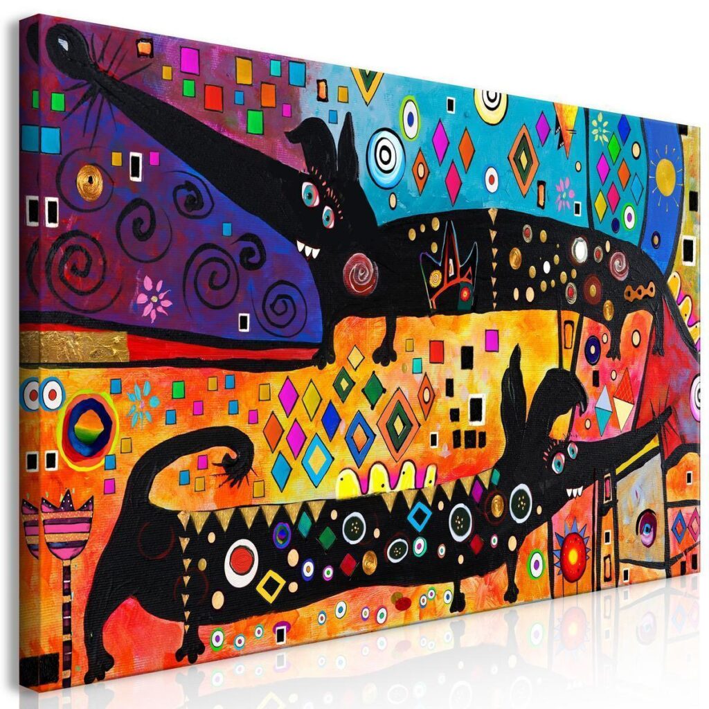 Schilderij - Extravagant Dogs (1 Part) Wide - Afbeelding 2