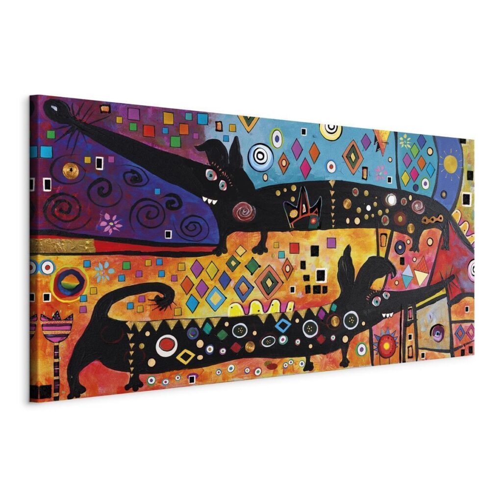 Schilderij - Extravagant Dogs (1 Part) Wide - Afbeelding 3