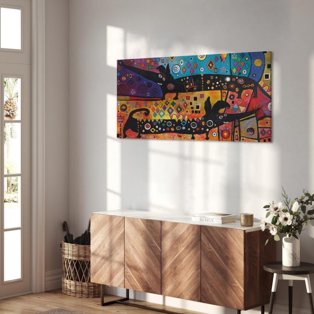 Schilderij - Extravagant Dogs (1 Part) Wide - Afbeelding 5
