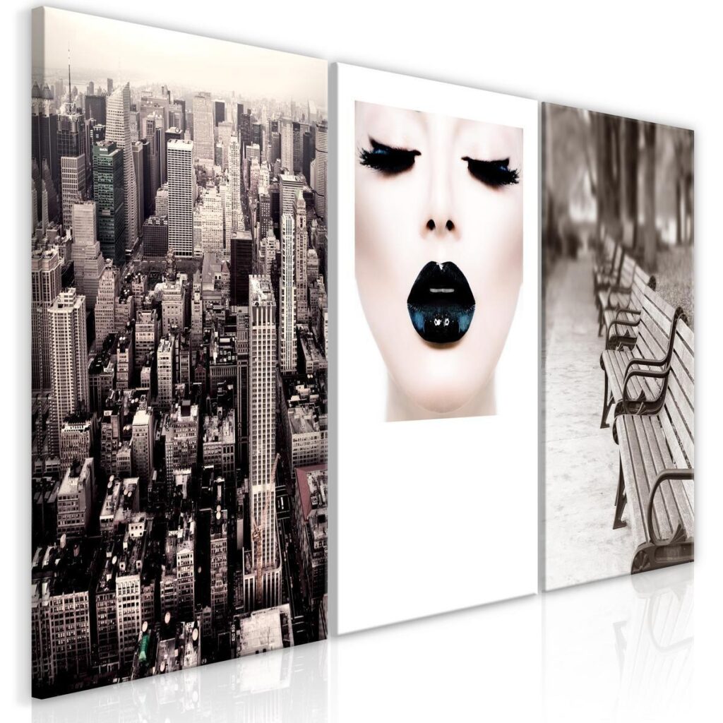 Schilderij - Faces of City (3 Parts) - Afbeelding 2