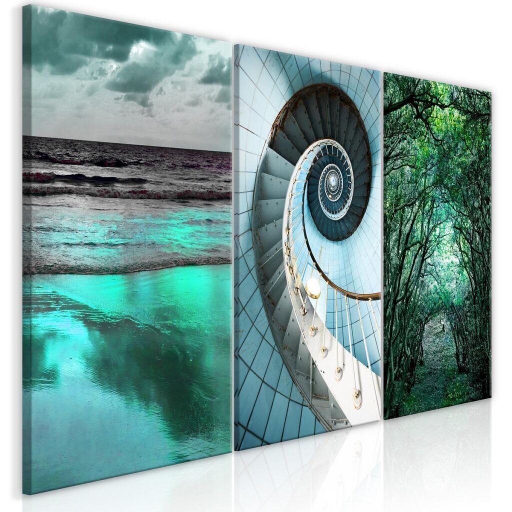 Schilderij - Faces of Nature (3 Parts) - Afbeelding 2
