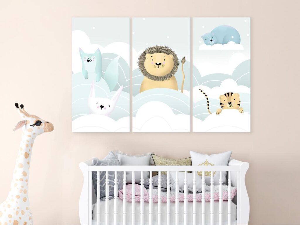 Schilderij - Fairy-Tale Zoo (3 Parts) - Afbeelding 2