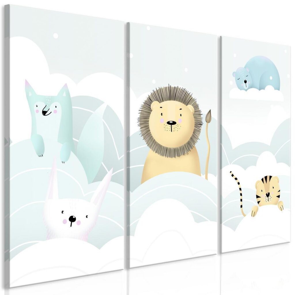 Schilderij - Fairy-Tale Zoo (3 Parts)