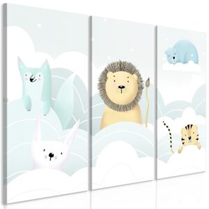 Schilderij - Fairy-Tale Zoo (3 Parts)