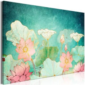 Schilderij - Fairytale Flowers (1 Part) Wide