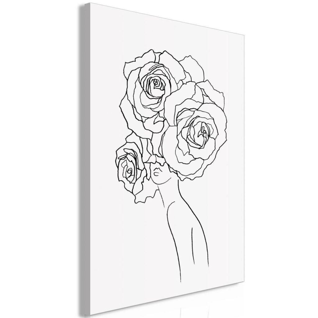 Schilderij - Fancy Roses (1 Part) Vertical - Afbeelding 2