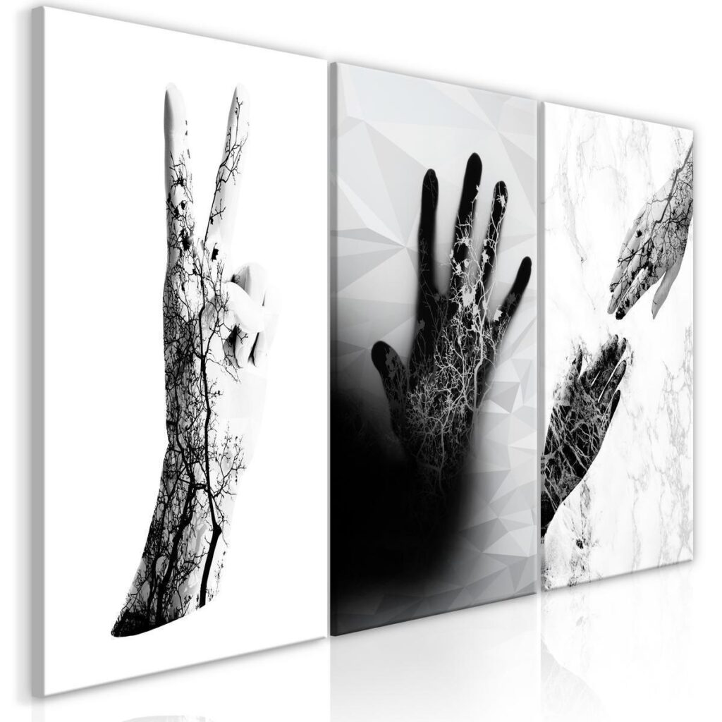 Schilderij - Female Hands (3 Parts)