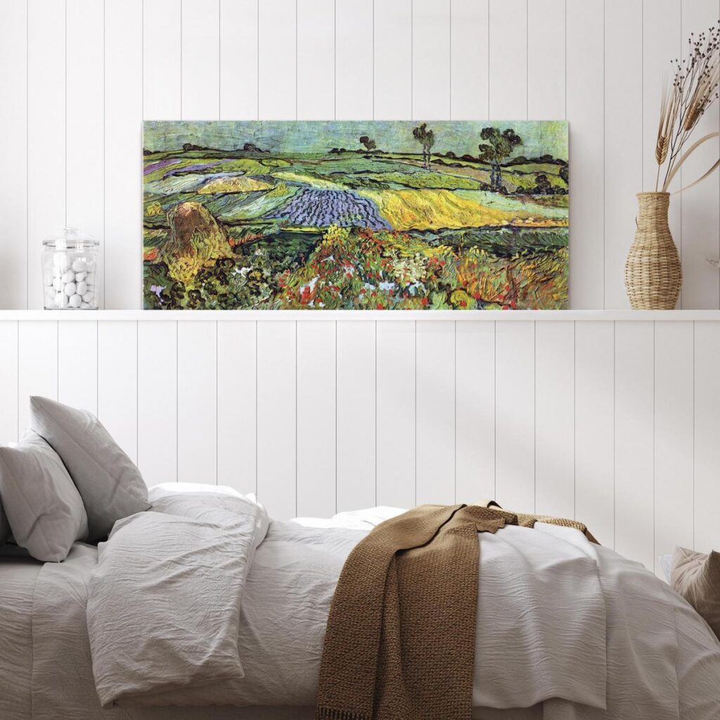 Schilderij - Fields in Auvers - Afbeelding 2