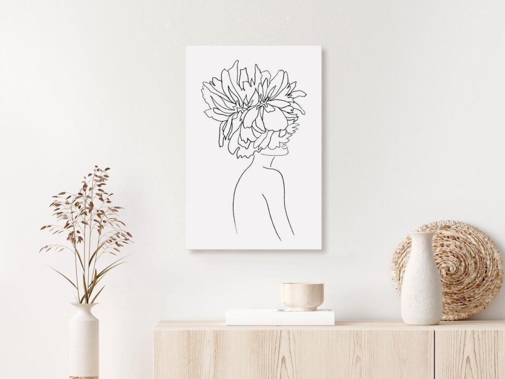 Schilderij - Floral Argument (1 Part) Vertical