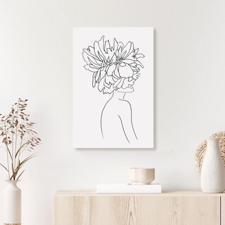 Schilderij - Floral Argument (1 Part) Vertical