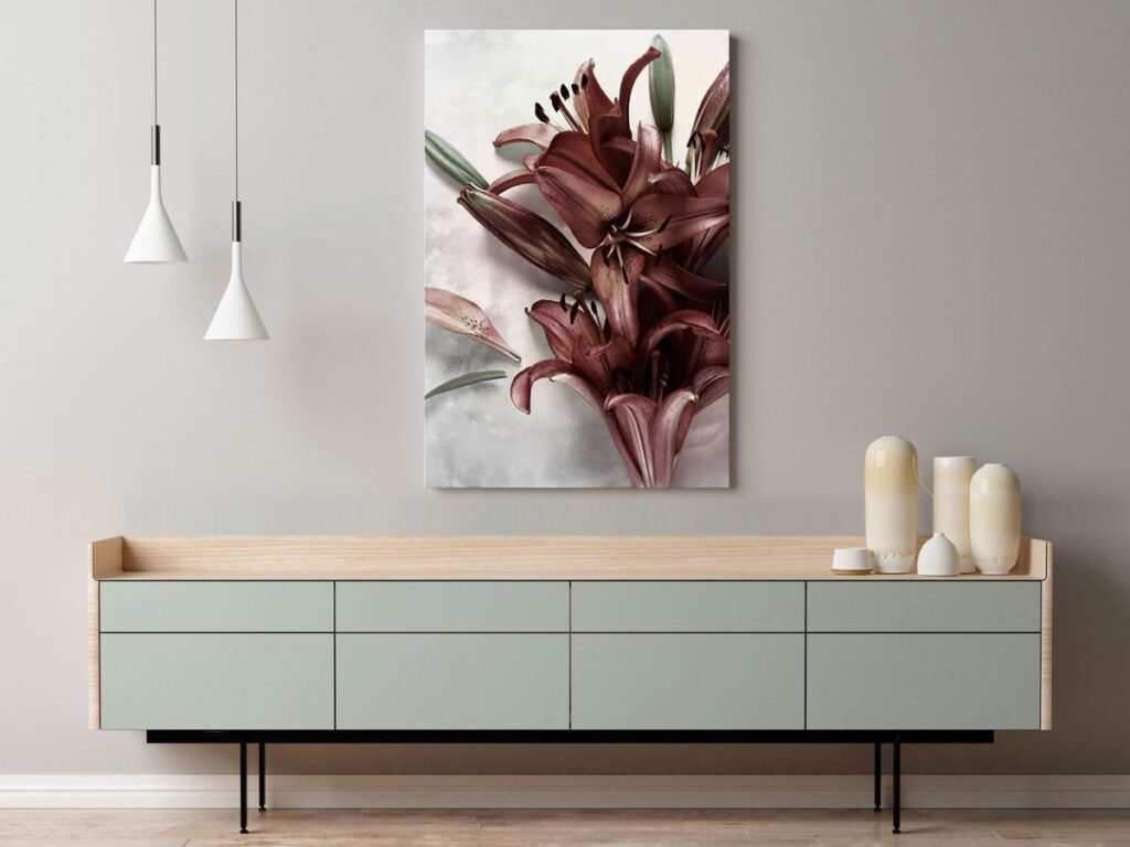 Schilderij - Floral Form (1 Part) Vertical
