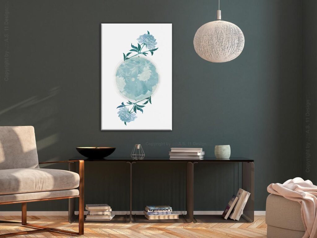Schilderij - Floral Planet (1 Part) Vertical