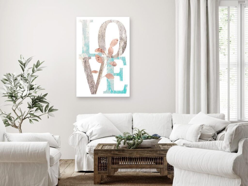 Schilderij - Flourishing Letters (1 Part) Vertical