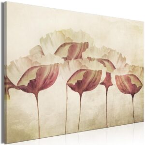 Schilderij - Flowers in Beige (1 Part) Wide
