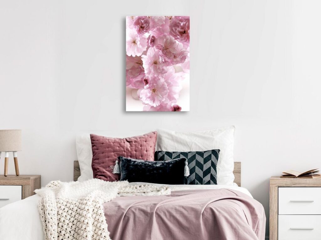 Schilderij - Flowery Glamour (1-part) - Flower Petals in Shades of Pink
