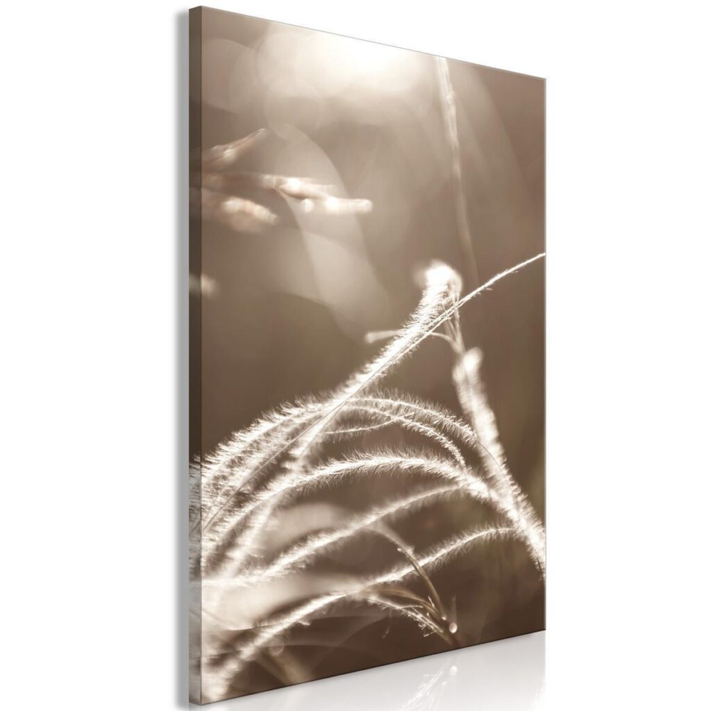 Schilderij - Fluffy Grass (1 Part) Vertical - Afbeelding 2