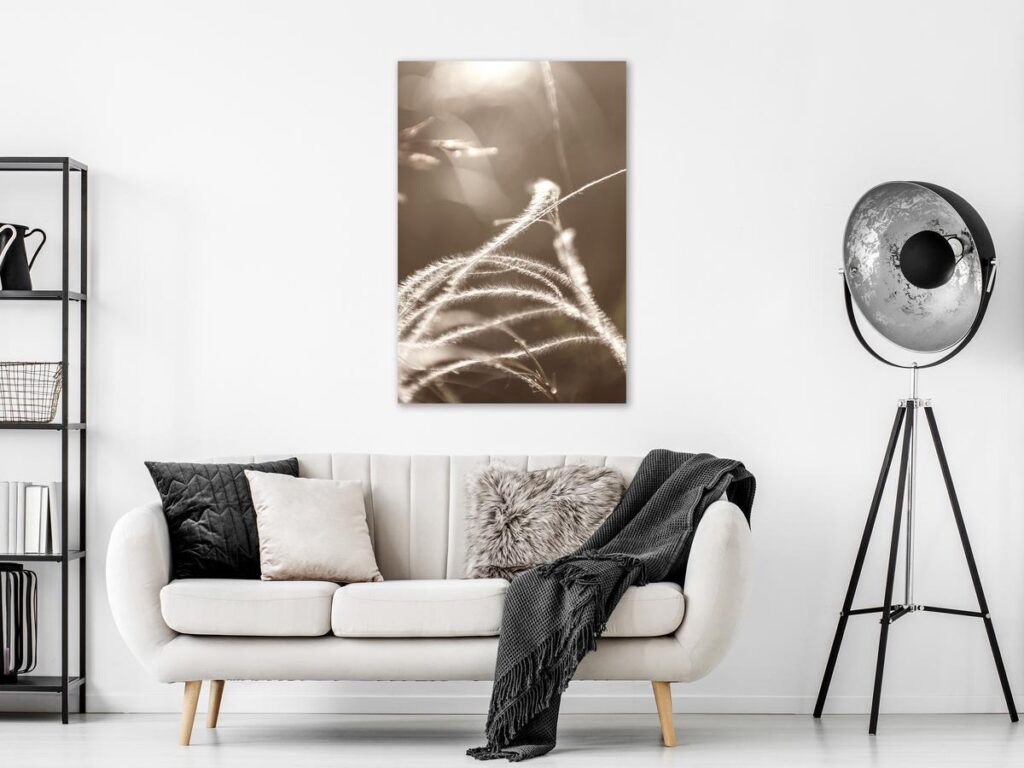 Schilderij - Fluffy Grass (1 Part) Vertical