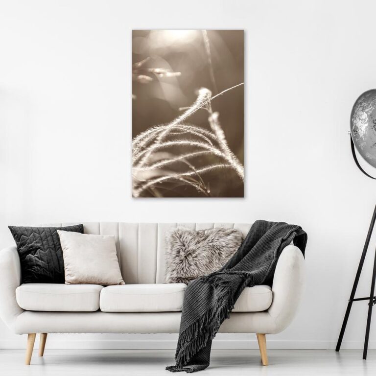 Schilderij - Fluffy Grass (1 Part) Vertical