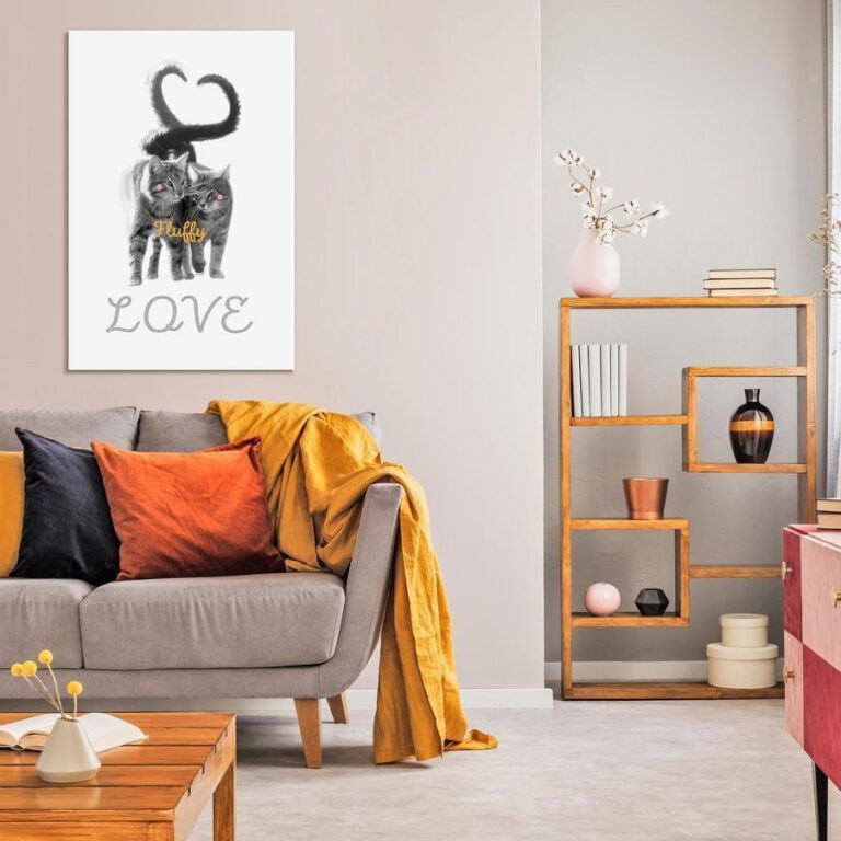 Schilderij - Fluffy Love (1 Part) Vertical