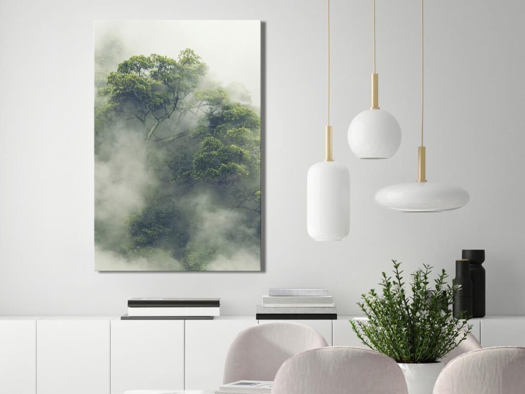 Schilderij - Foggy Amazon (1 Part) Vertical