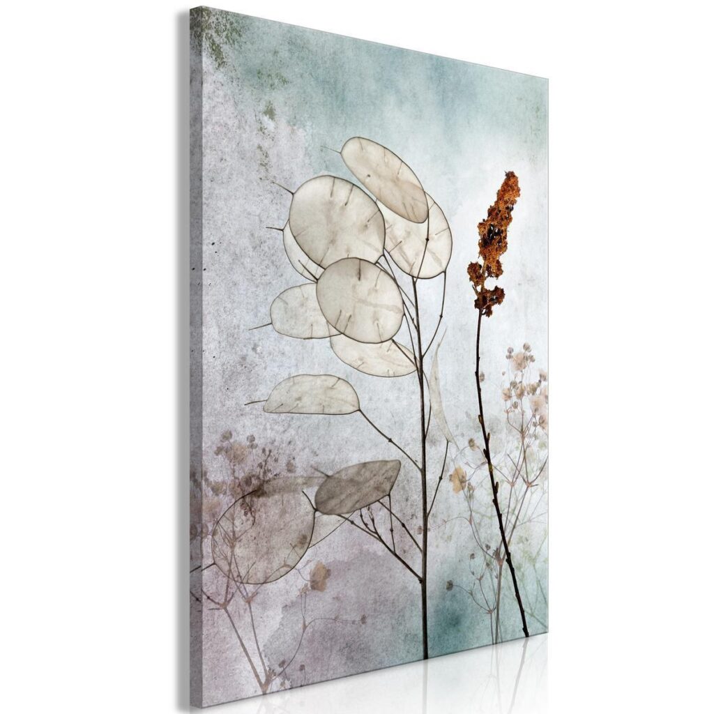 Schilderij - Foggy Lunaria (1 Part) Vertical - Afbeelding 2
