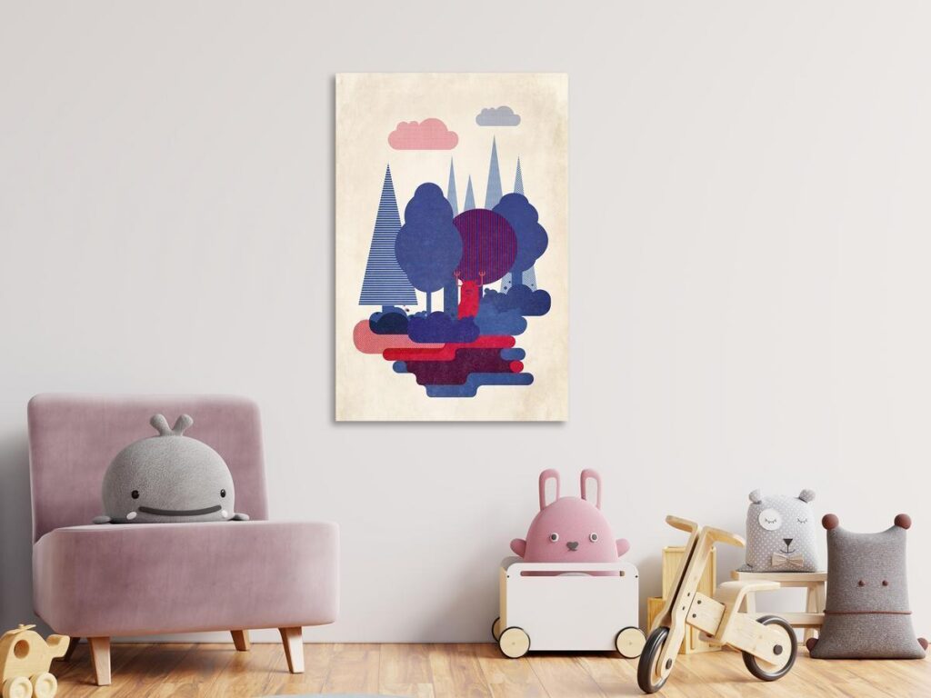Schilderij - Forest Creatures (1 Part) Vertical