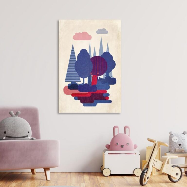Schilderij - Forest Creatures (1 Part) Vertical