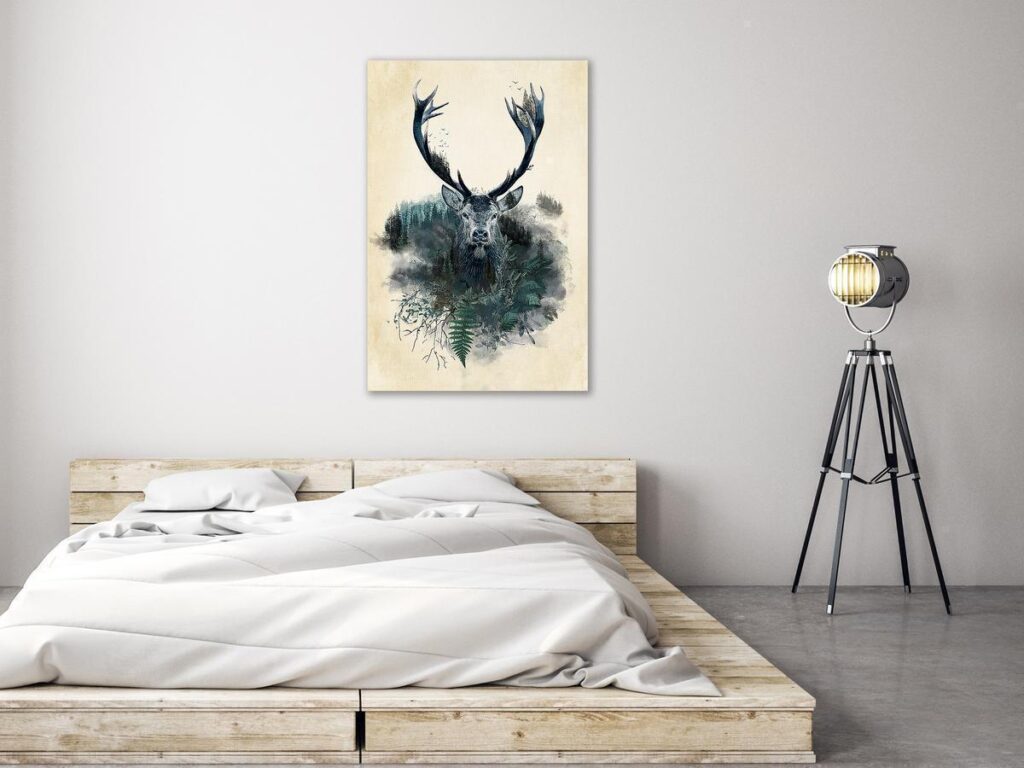 Schilderij - Forest Ghost (1 Part) Vertical