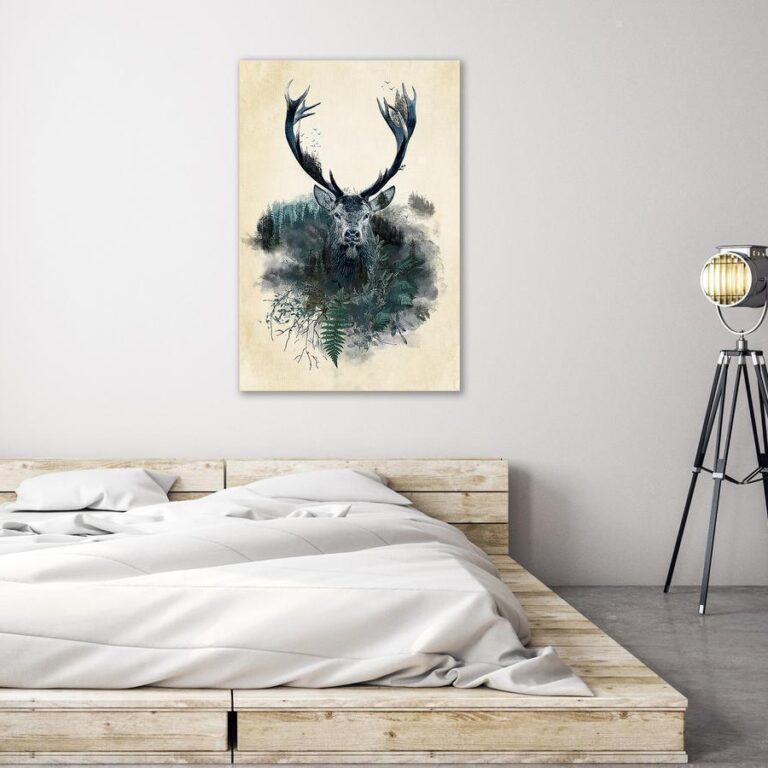 Schilderij - Forest Ghost (1 Part) Vertical