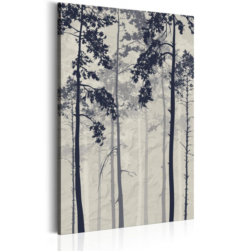 Schilderij - Forest In Fog - Afbeelding 2
