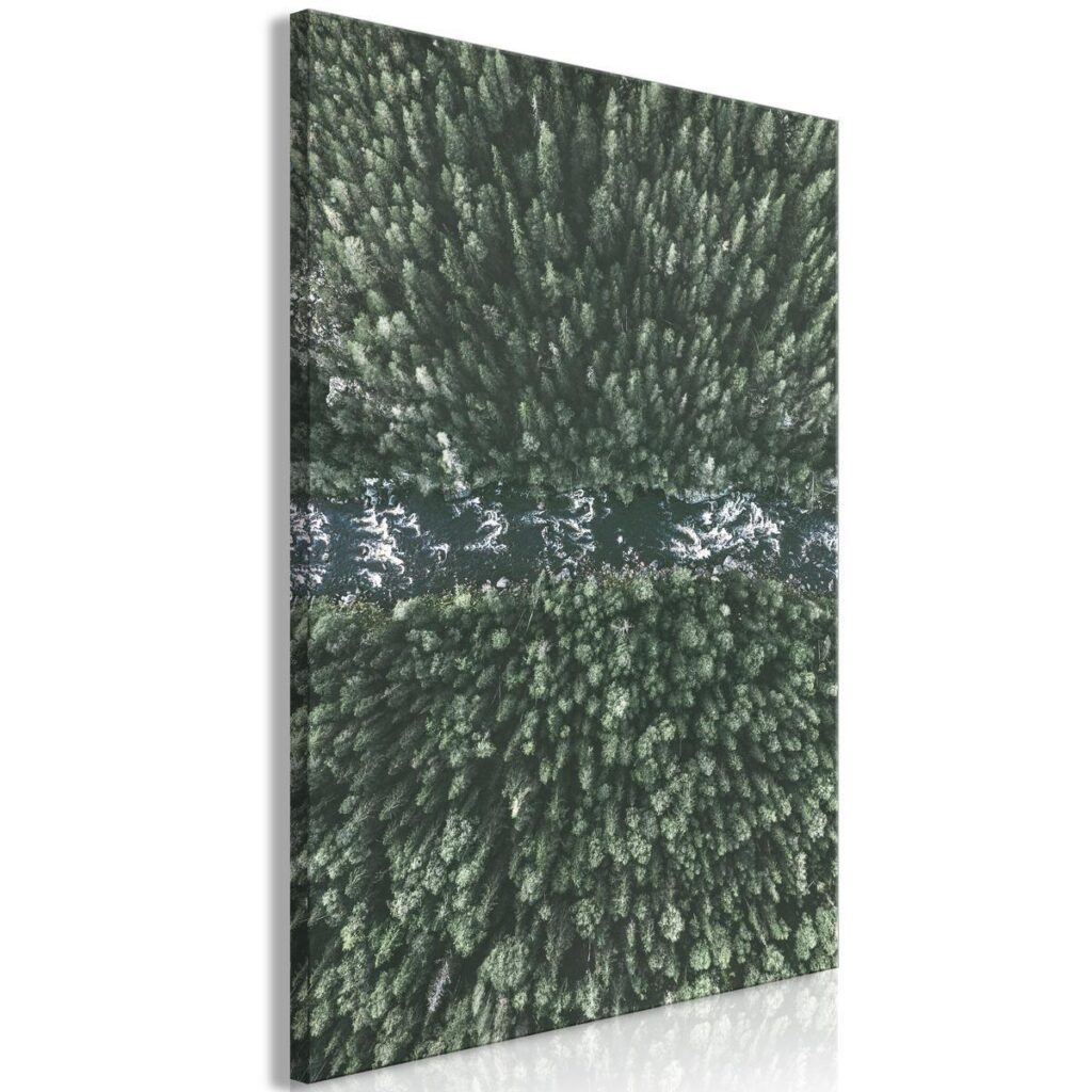 Schilderij - Forest River (1 Part) Vertical - Afbeelding 2
